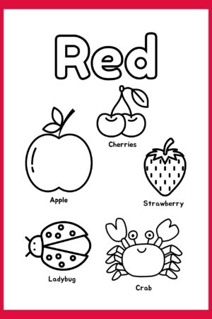 COlor Kindergarten Coloring Page Worksheet Activity