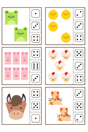 Counting Shapes 1 6 Clip Cards Worksheet