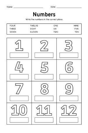 Monochromatic Numbers Vocabulary Worksheet