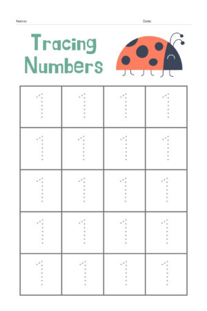 Tracing Numbers Worksheet