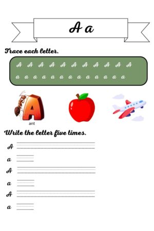 Cursive English Letter to Kids Worksheet